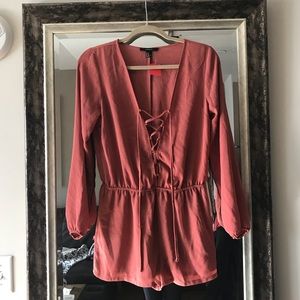 Forever 21 lace up romper - Medium